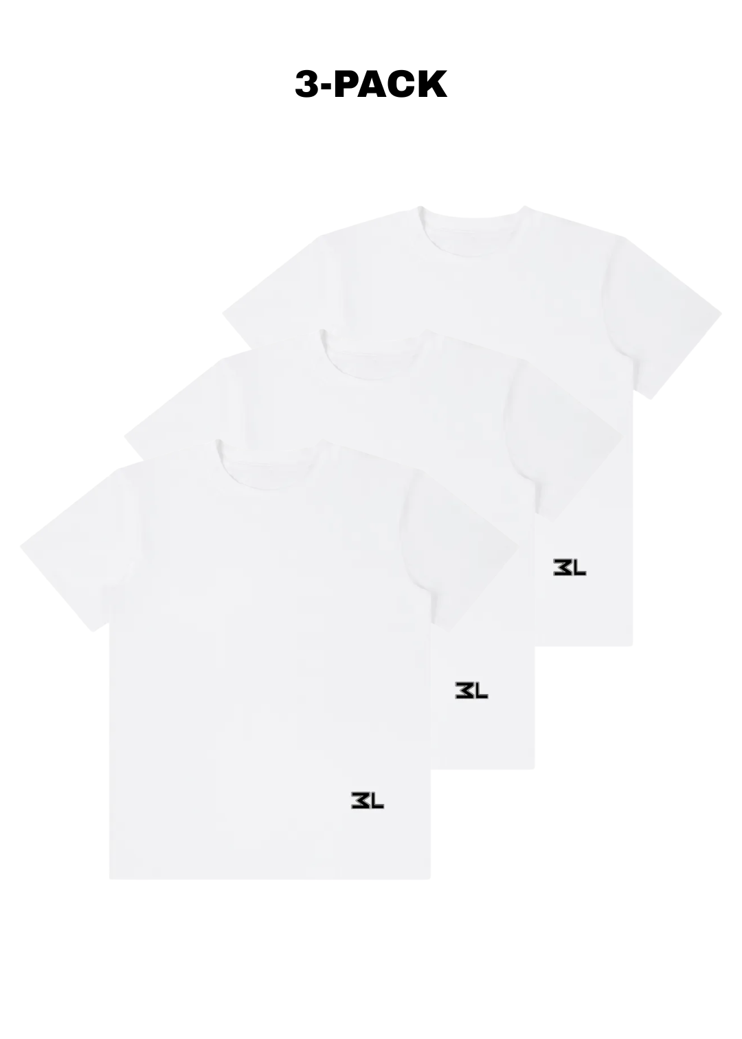 SLIM TEE 3x WHITE