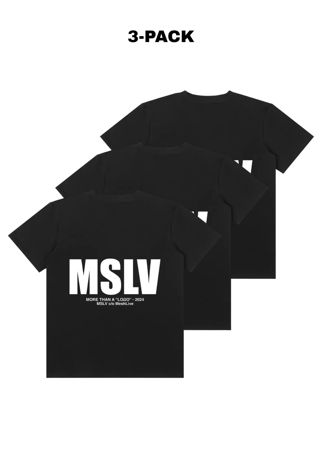 SLIM TEE 3x BLACK