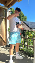 Turquoise MeshLive Shorts