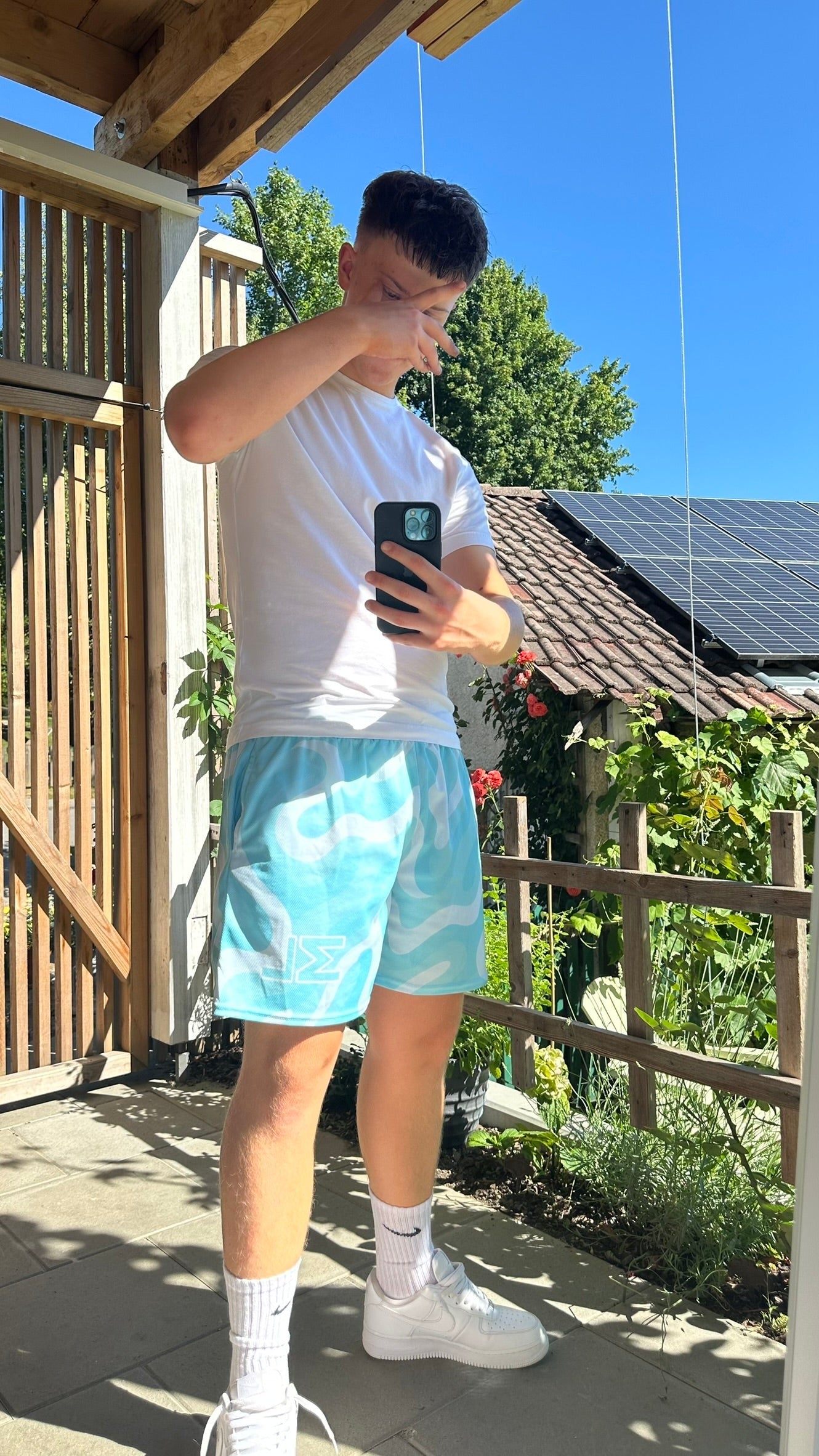 Turquoise MeshLive Shorts