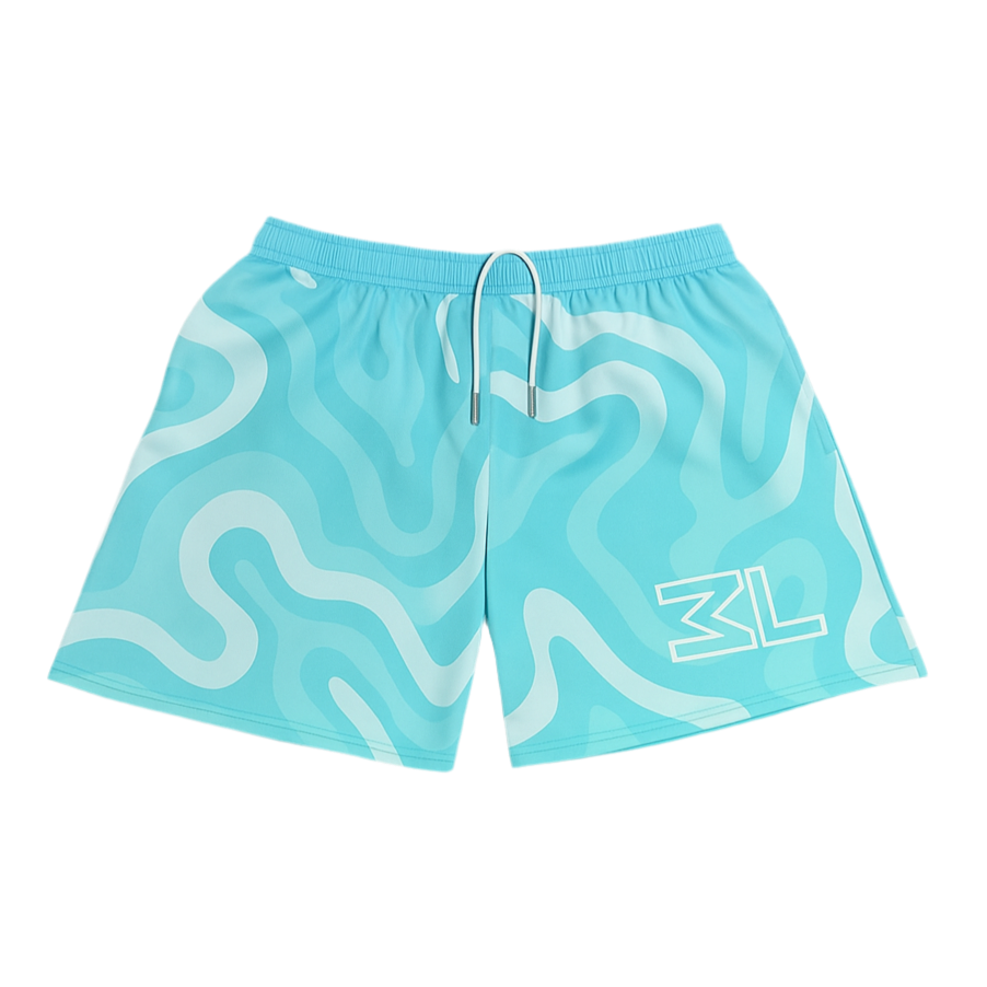 Turquoise MeshLive Shorts