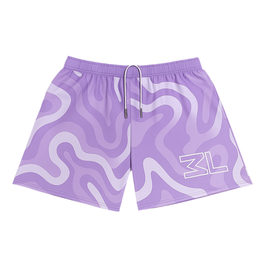 Purple MeshLive Shorts