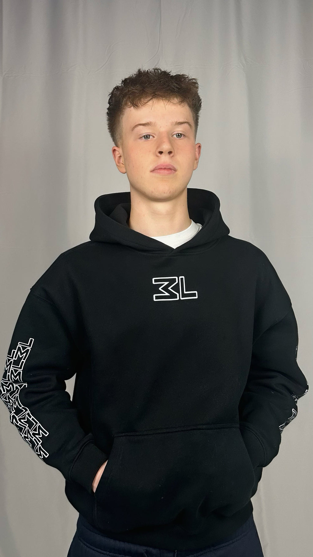 Monogram Black Hoodie