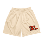 Mesh Shorts Green Beige