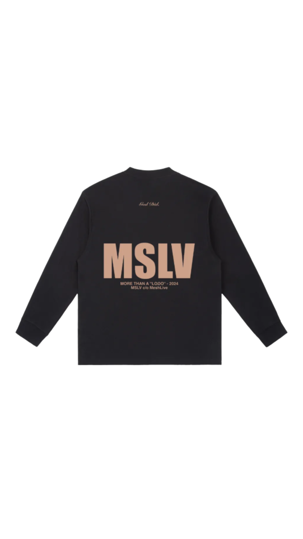 GOD DID. Longsleeve BLACK