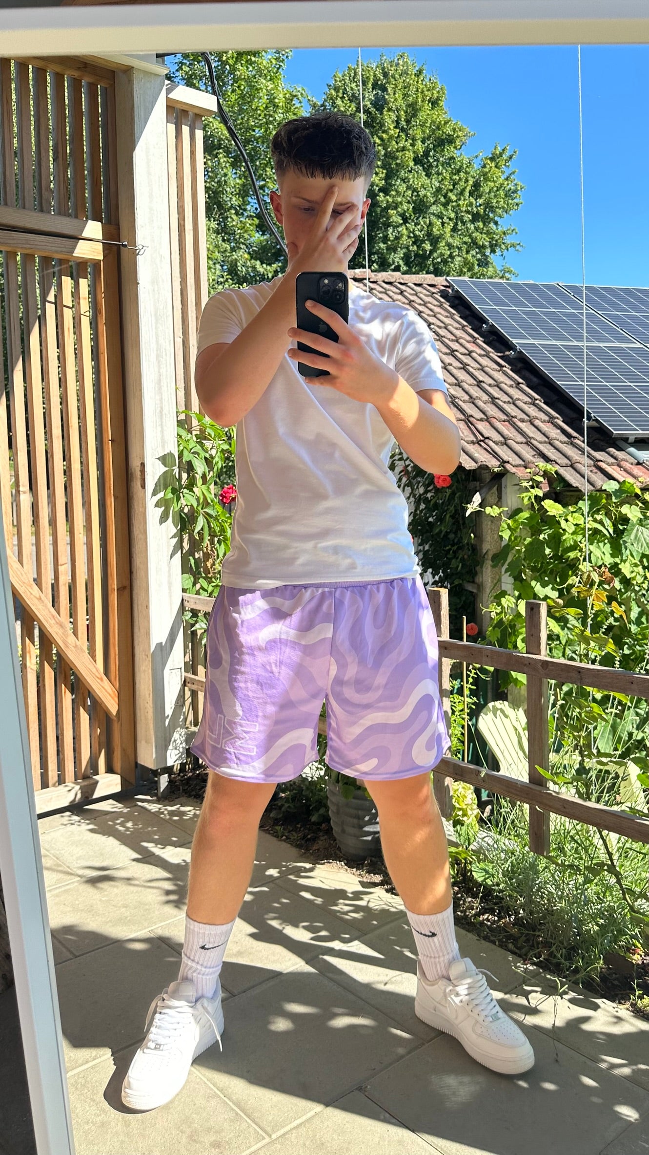 Purple MeshLive Shorts
