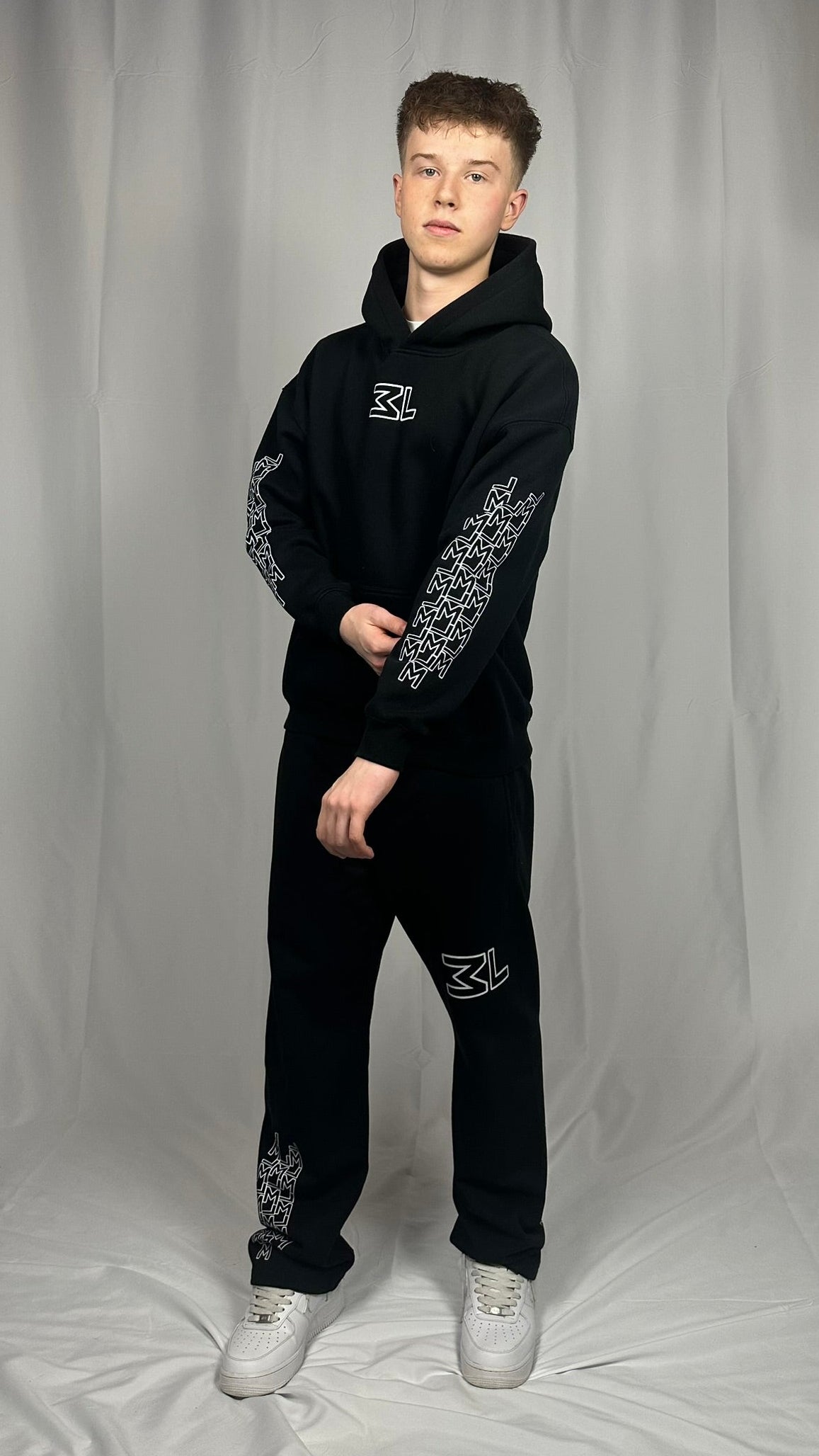 Monogram Black Hoodie