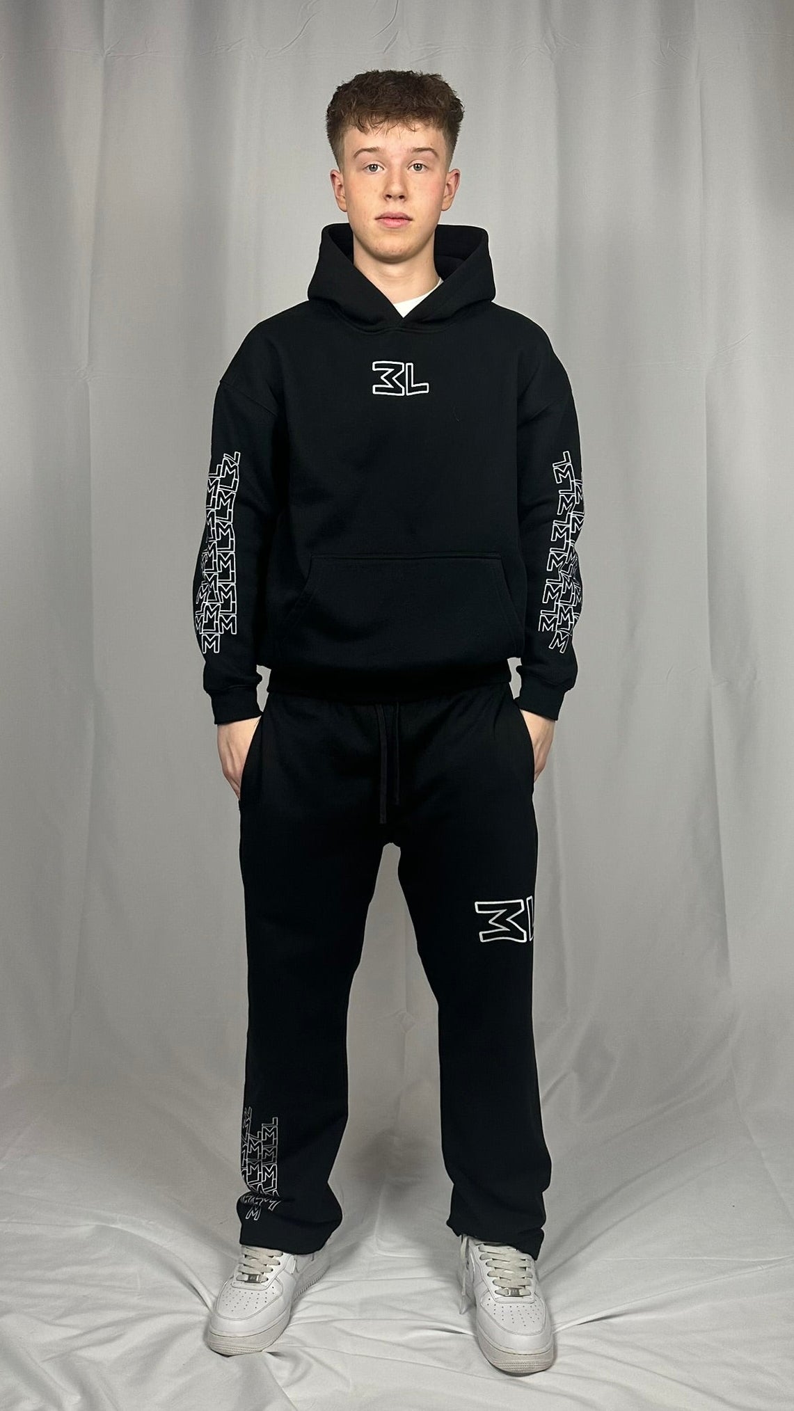 Monogram Black Hoodie