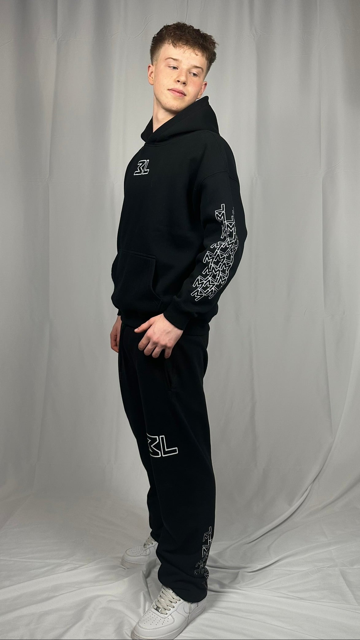 Monogram Black Hoodie