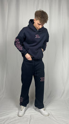 Monogram Navy Hoodie