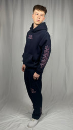 Monogram Navy Hoodie