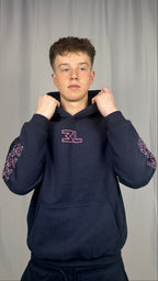 Monogram Navy Hoodie