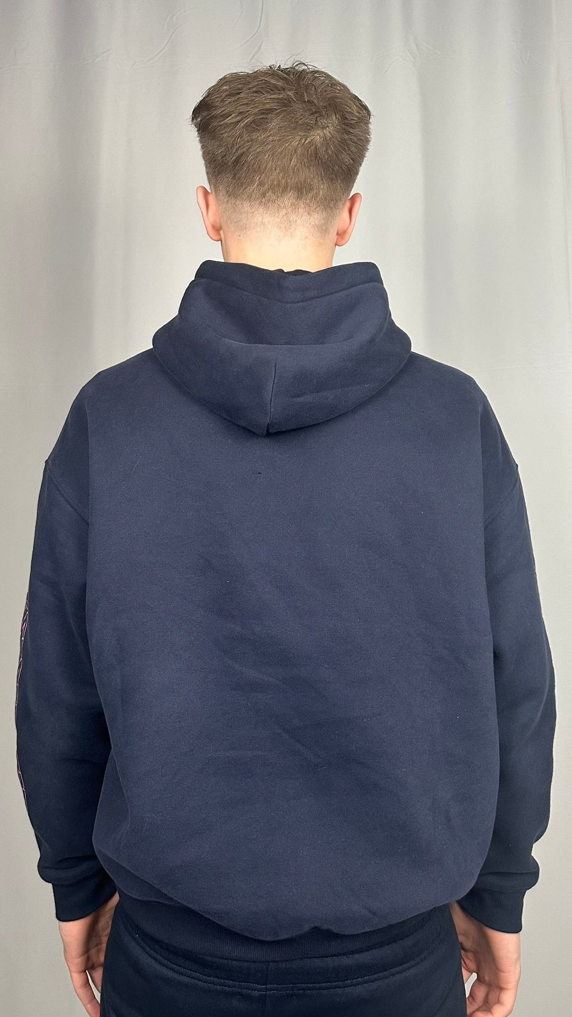 Monogram Navy Hoodie