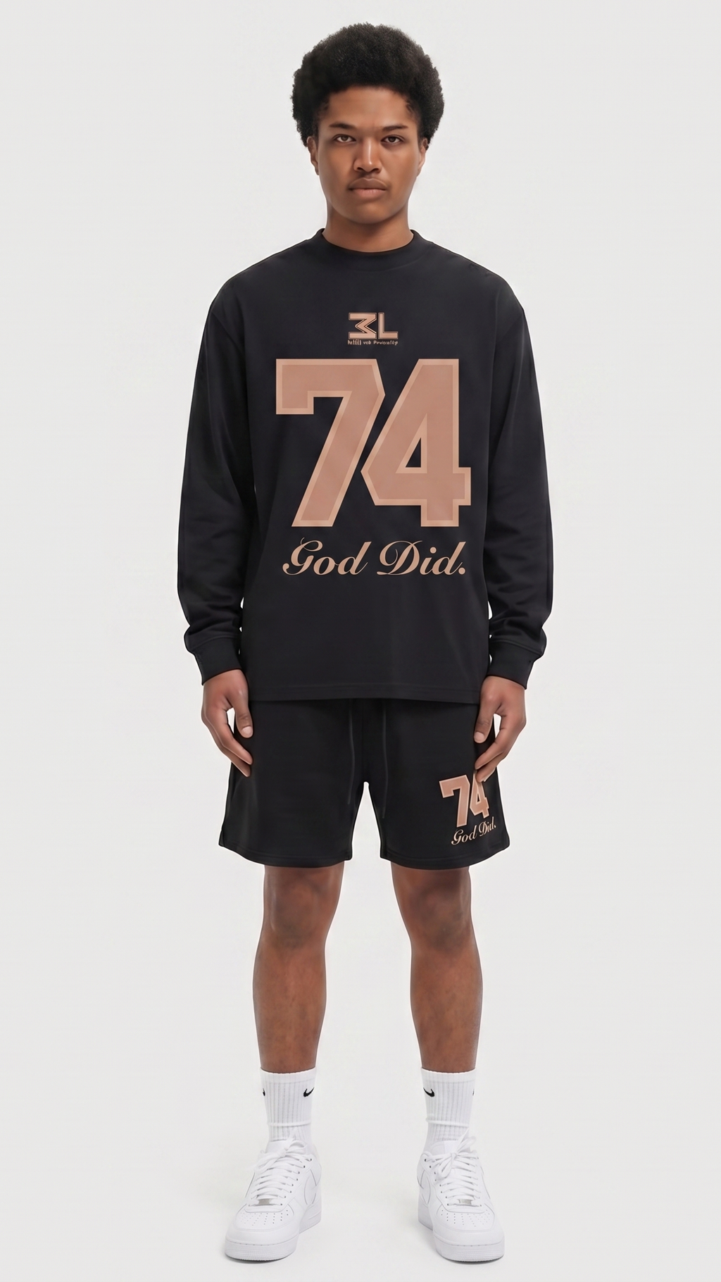 GOD DID. Longsleeve BLACK
