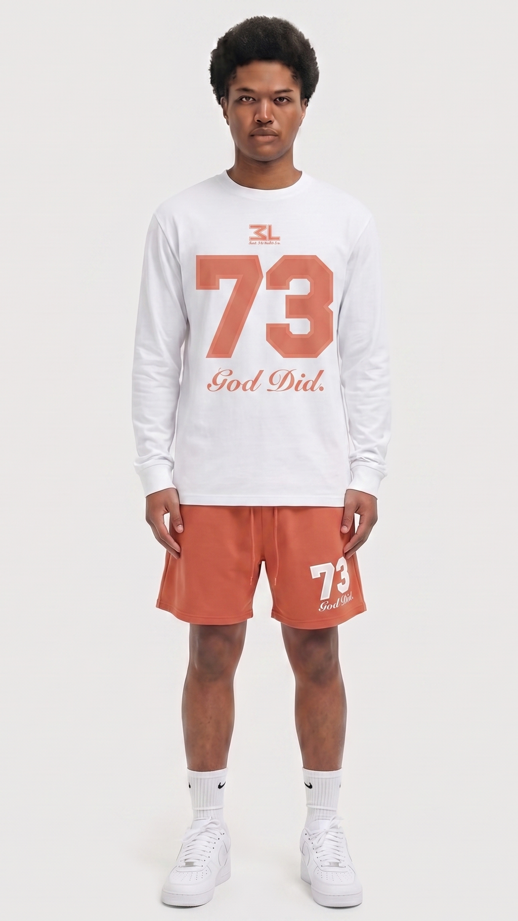 GOD DID. Longsleeve CORAL