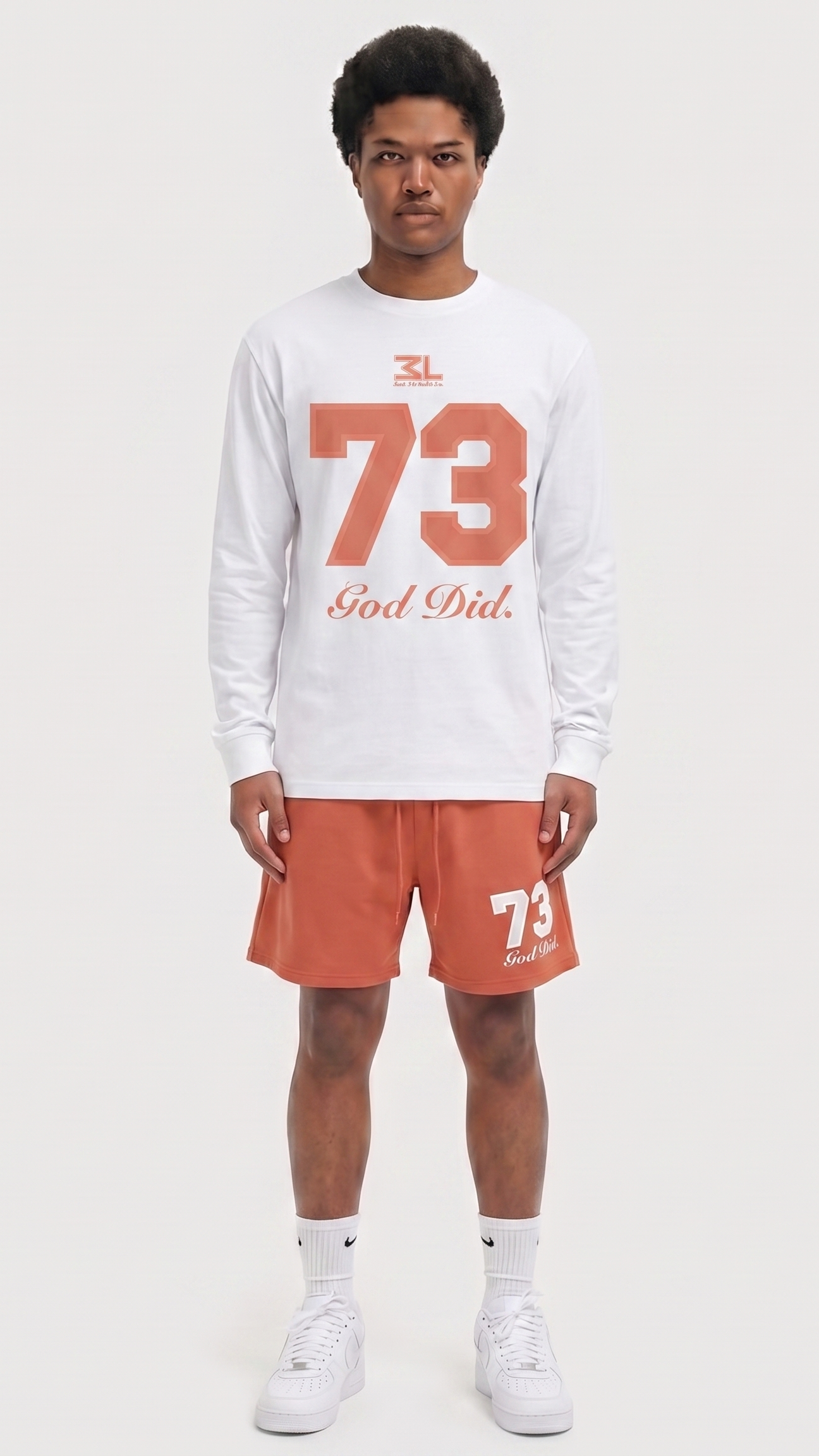 GOD DID. Longsleeve CORAL