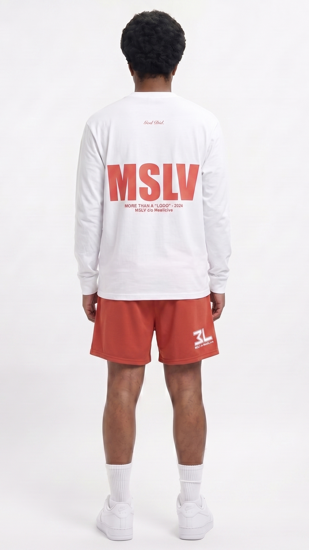 GOD DID. Longsleeve CORAL