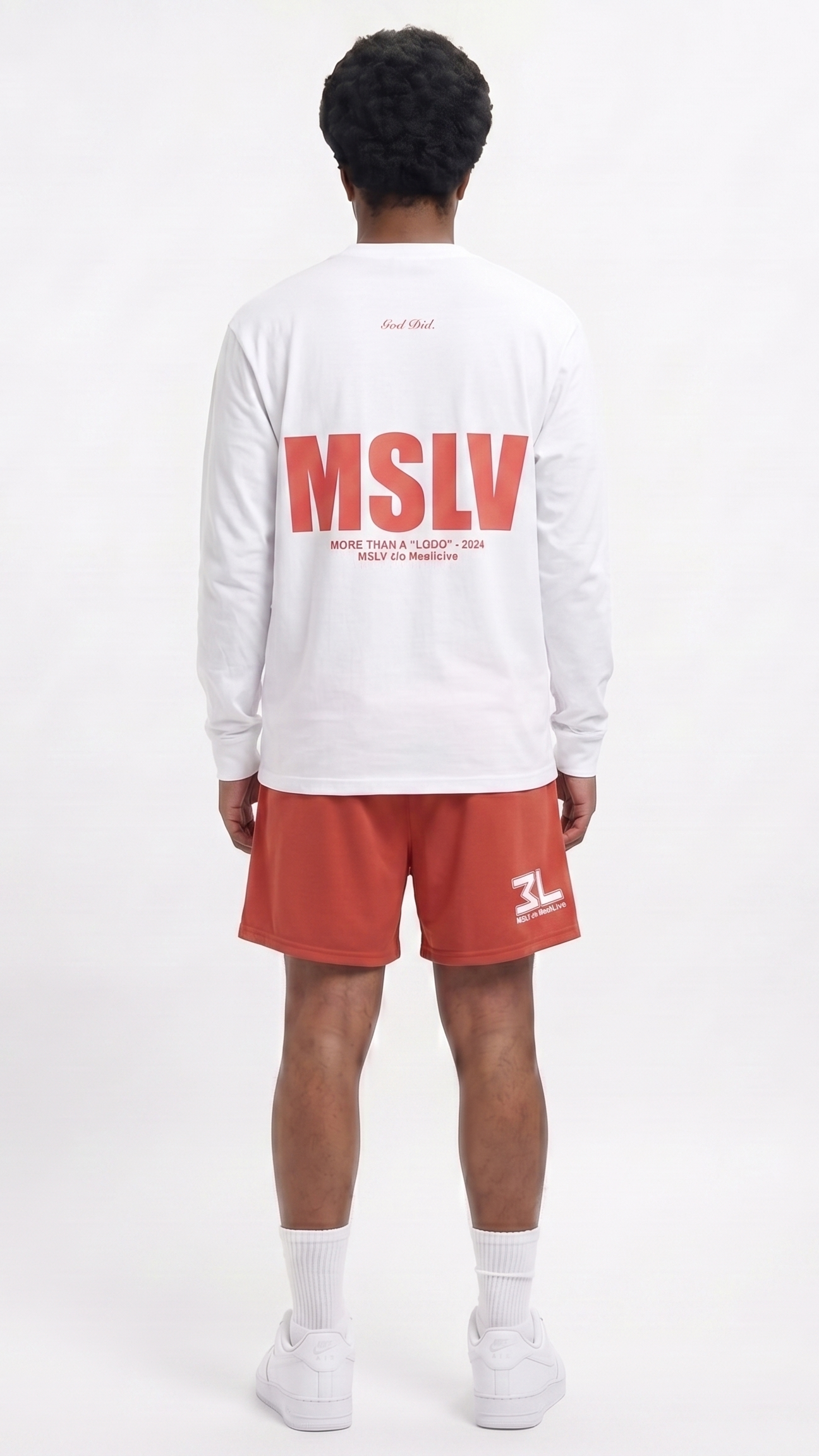 GOD DID. Longsleeve CORAL