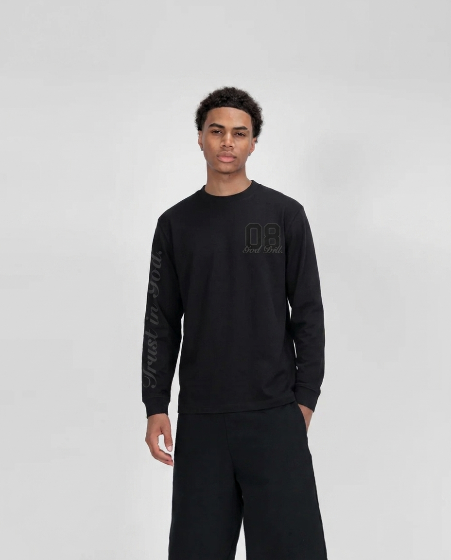 TRUST GOD. Longsleeve BLACK